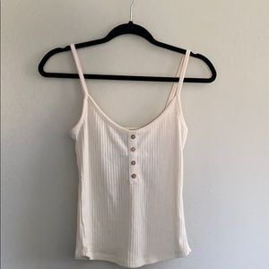 Rue21 white ribbed knit tank top
